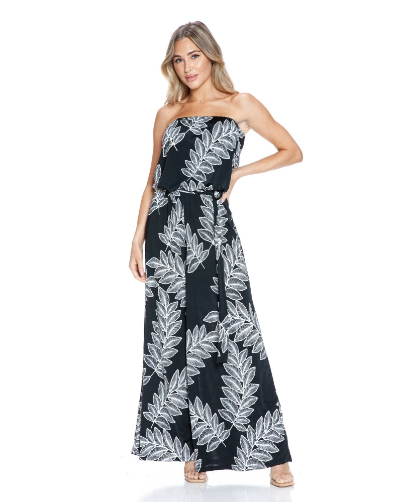 WIDE LEG JUMPSUIT W/BELT