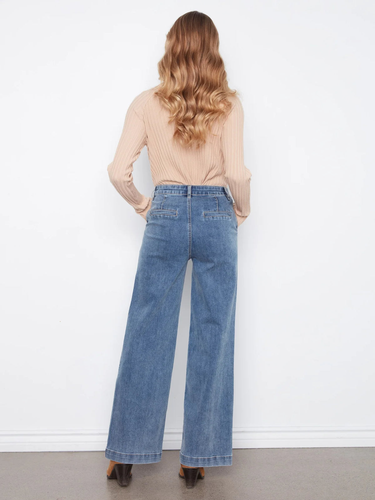 WIDE LEG W/REMOVABLE BELT JEANS