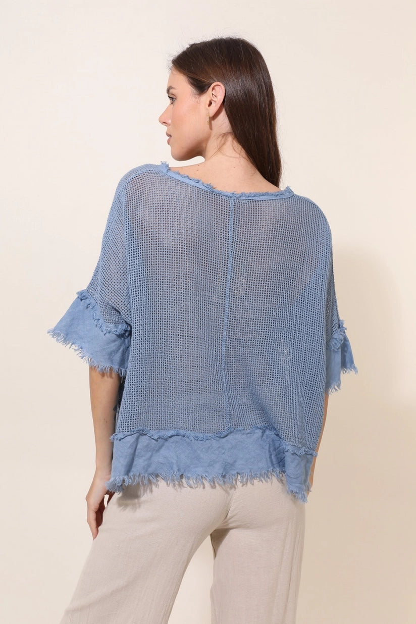 MESH RAW EDGE TOP