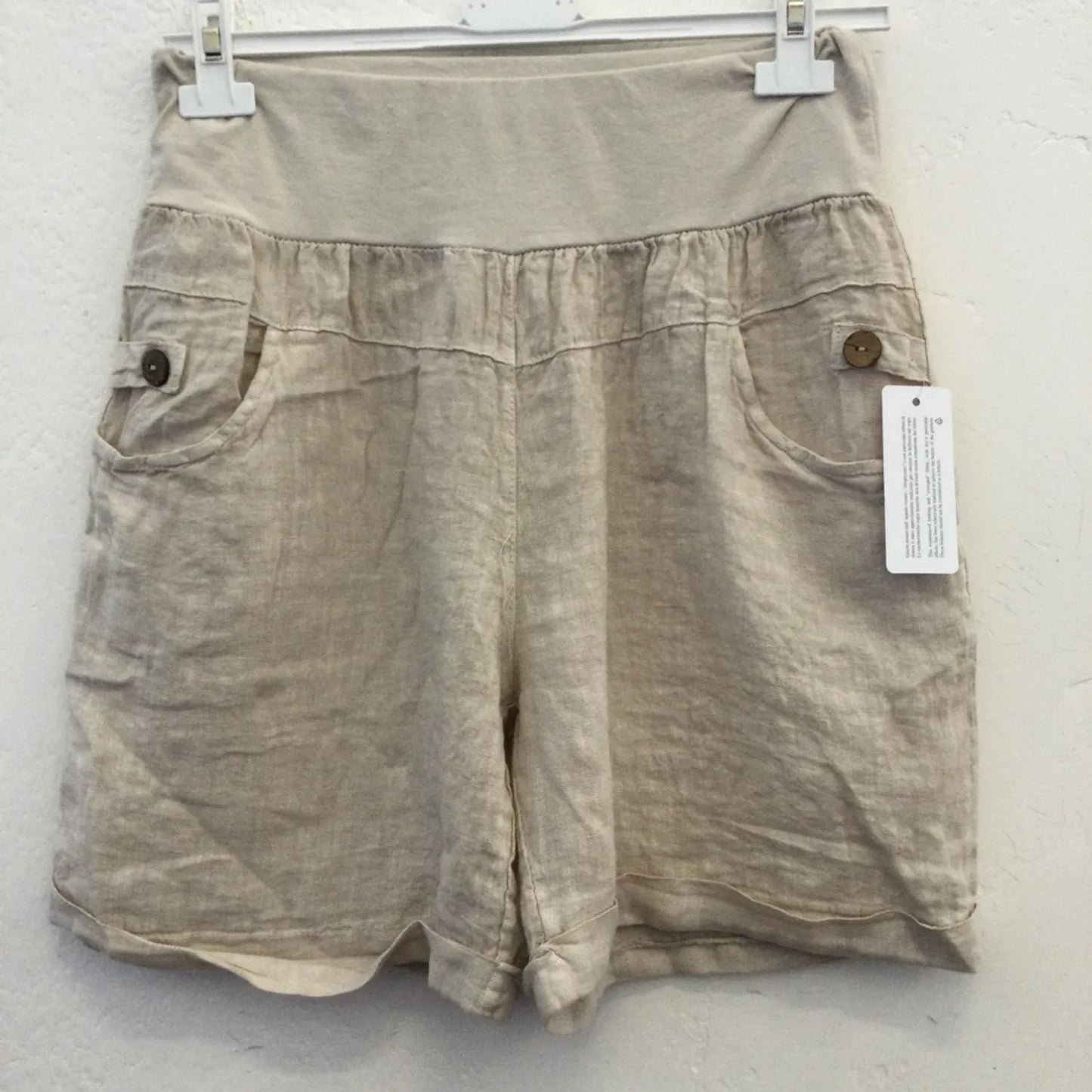 BANDED LINEN SHORT