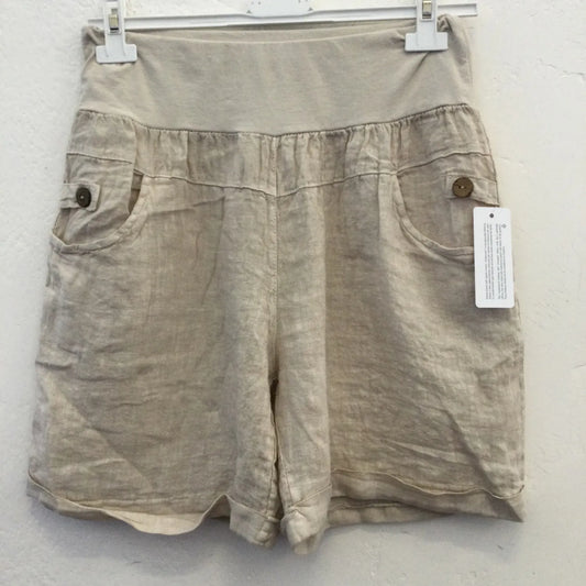 BANDED LINEN SHORT