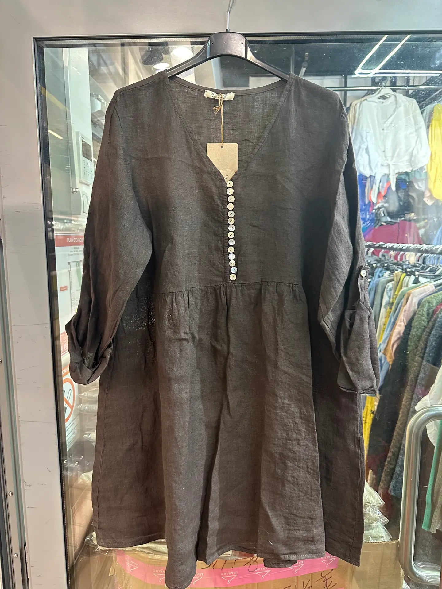 LULU 14 BUTTON DRESS