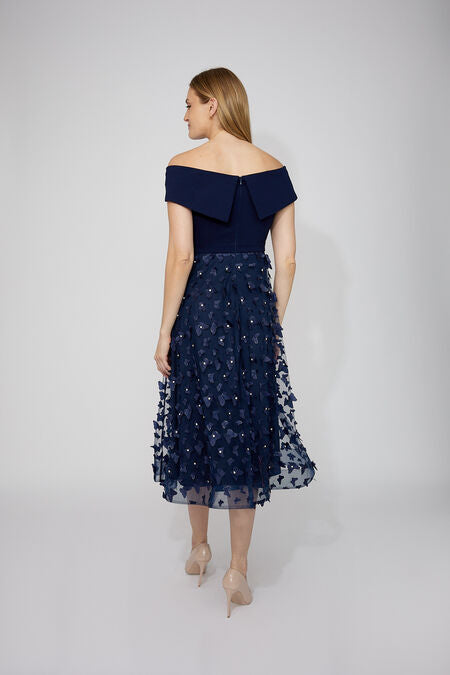 OFF SHOULDER MIDI DRESS