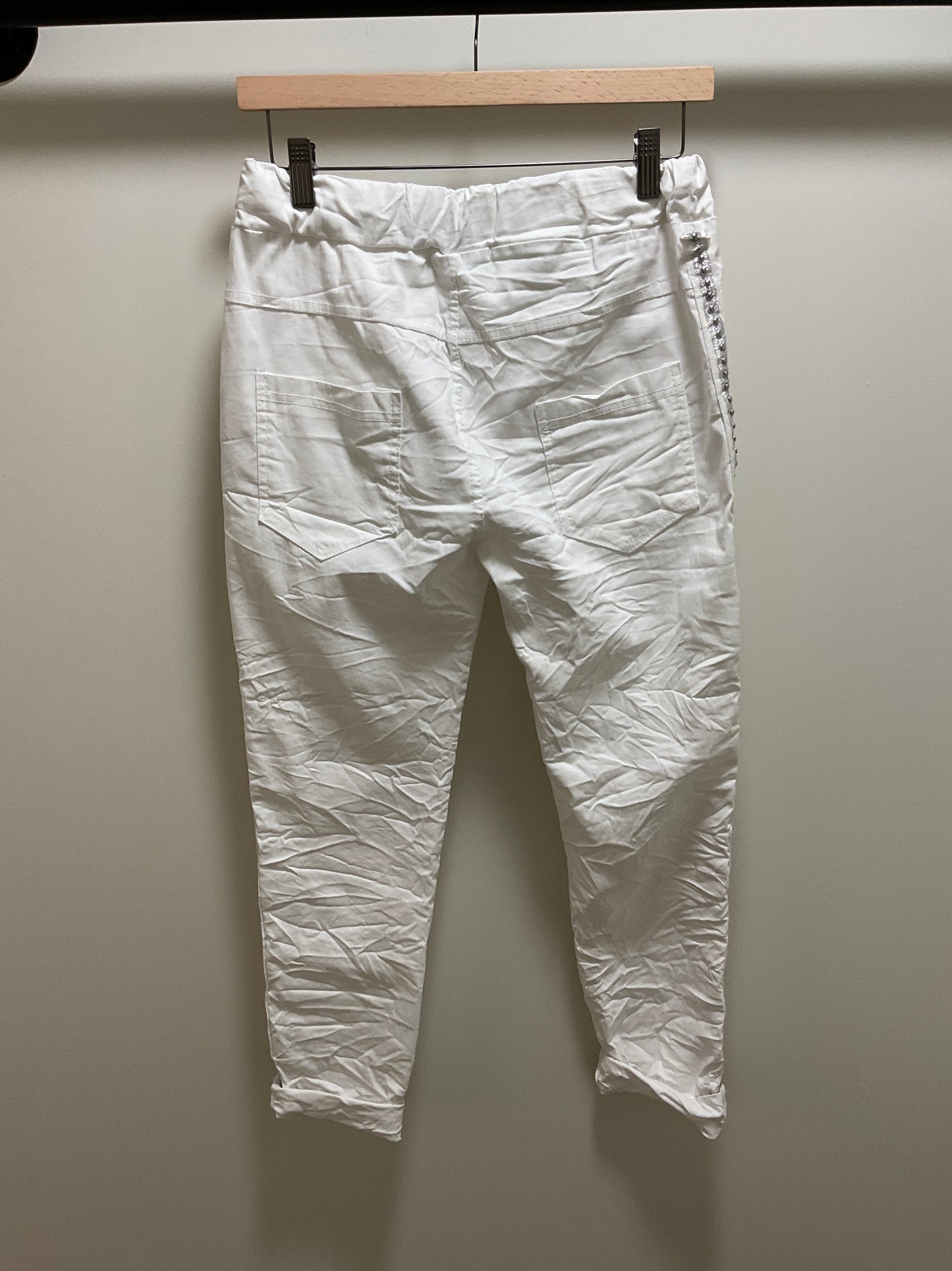 STUDDED SIDE STRIPE PANTS