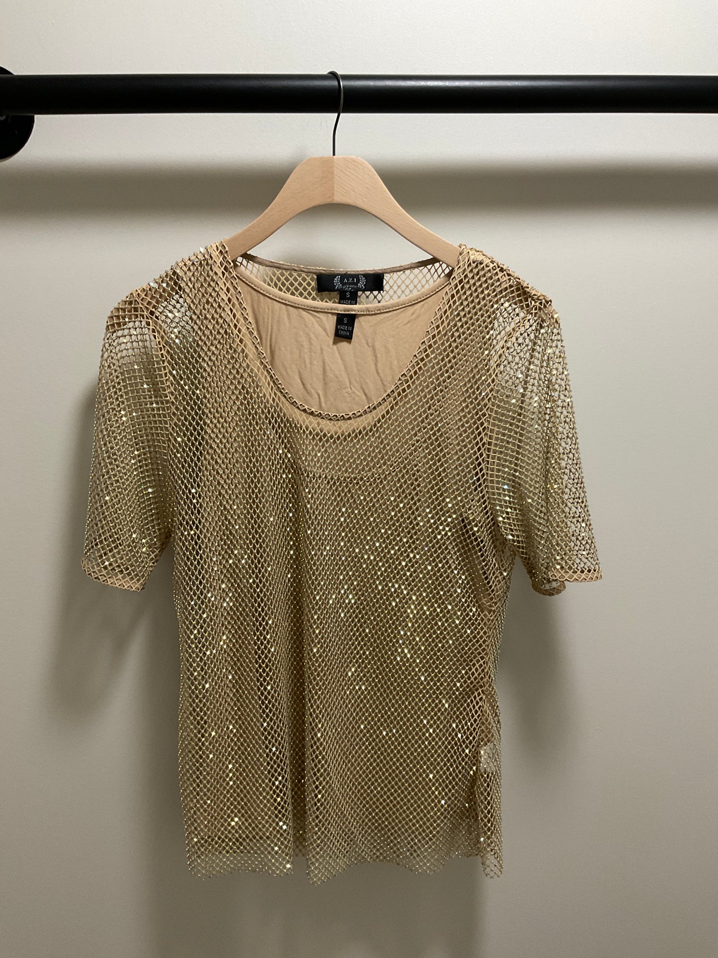 ZOEY BLING MESH TOP
