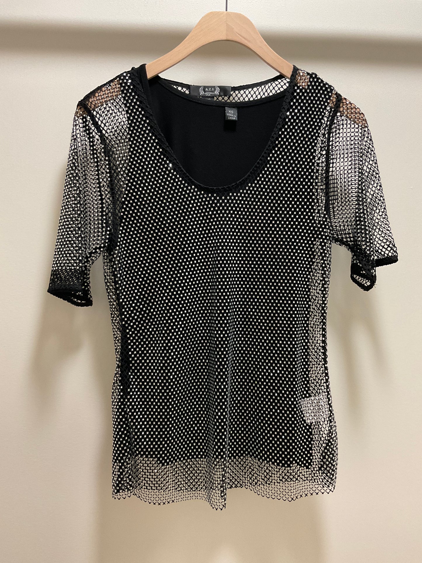 ZOEY BLING MESH TOP