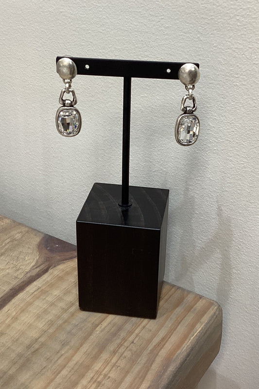 CRYSTAL OVAL DANGLES