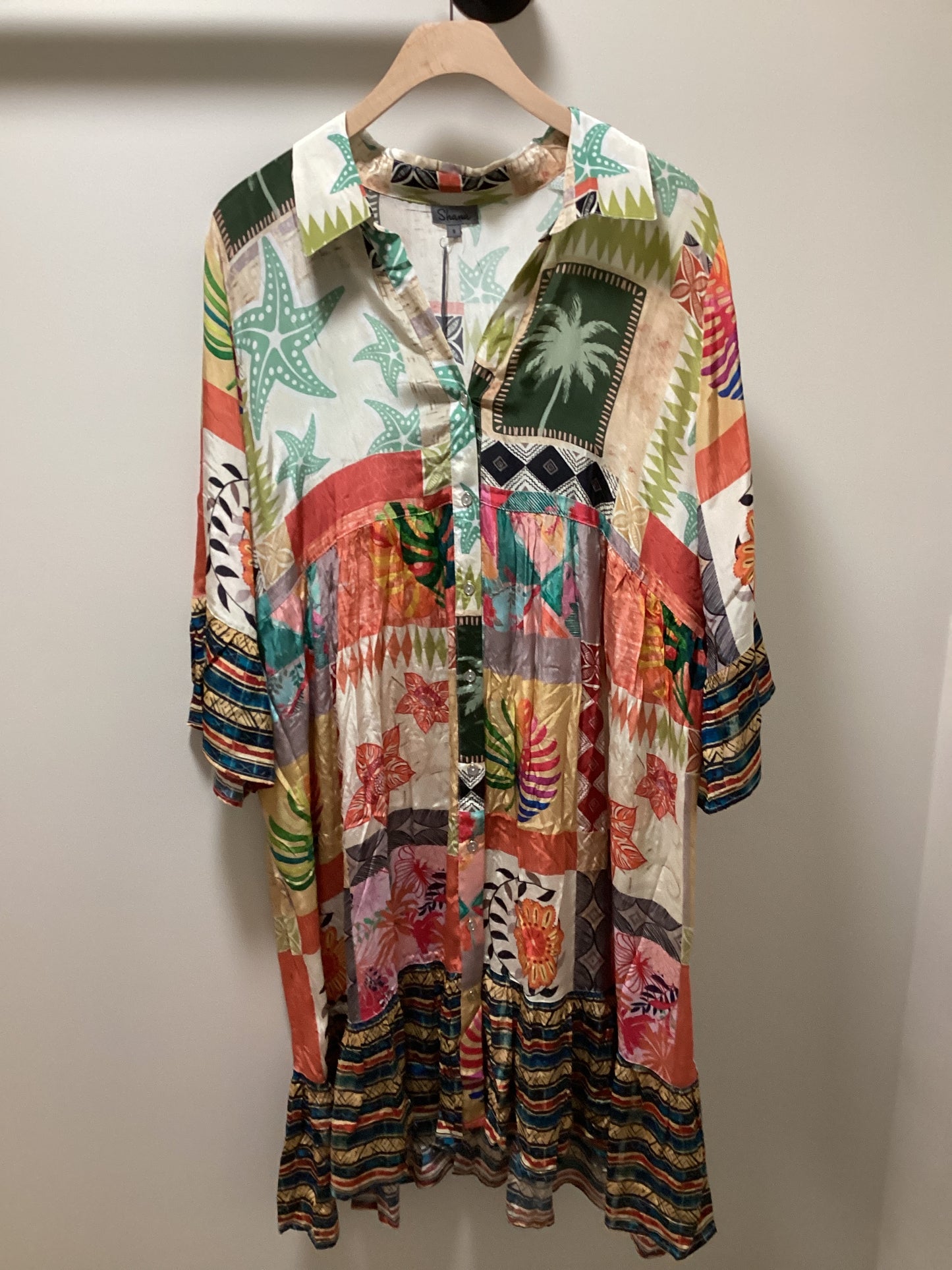 SILK BUTTON DOWN DRESS