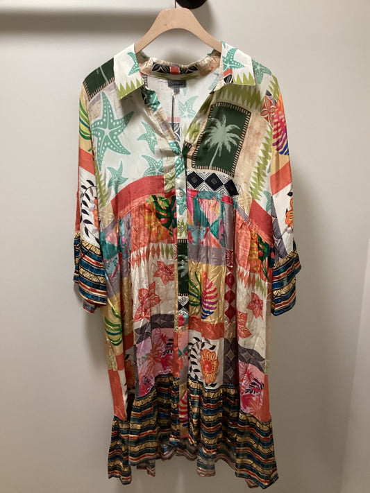 SILK BUTTON DOWN DRESS