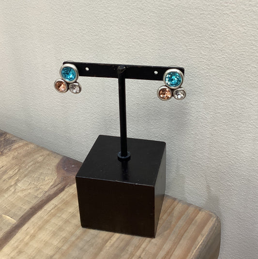 CRYSTAL TRIO STUDS
