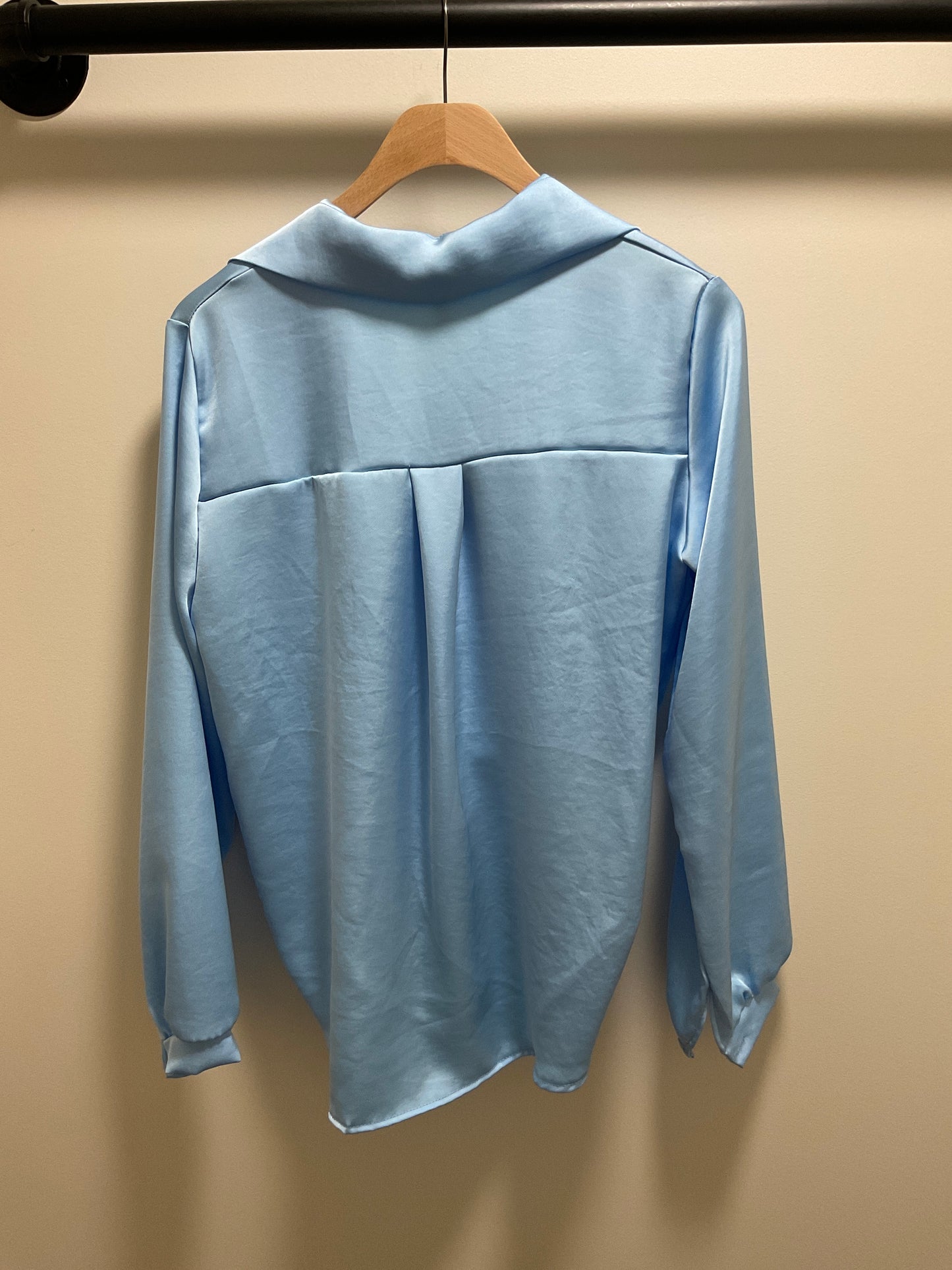 SATIN TIED UP BLOUSE