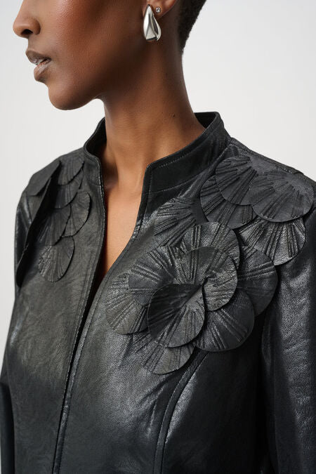 FOILED SUEDE LEATHER JACKET