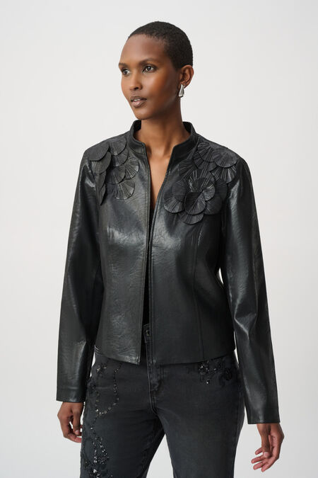 FOILED SUEDE LEATHER JACKET