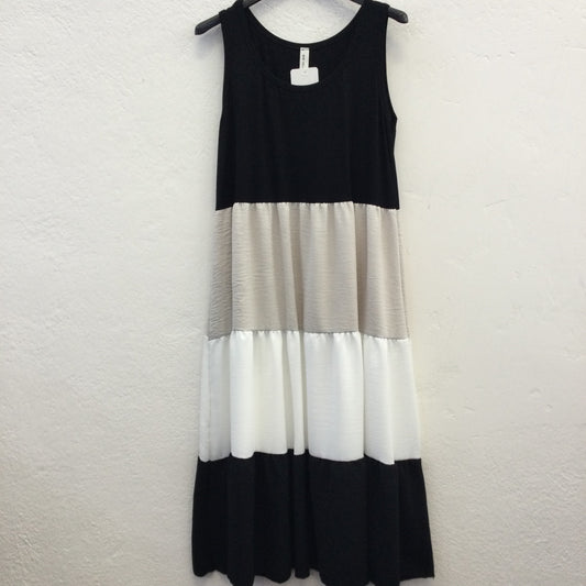 COLOR BLOCK TANK DRESS